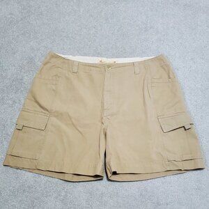 VINTAGE Sportif USA 2004 Organic Cotton Cargo Shorts 5" HR Y2K Tan Women's 12